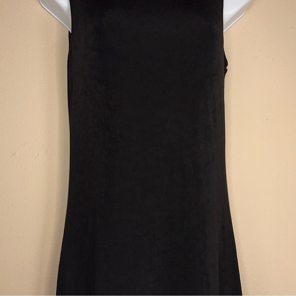 SMALL PICADILLY BLACK DRESS SLEEVELESS STRETCH MIDI EVENT CLASSIC PARTY - Picture 6 of 12